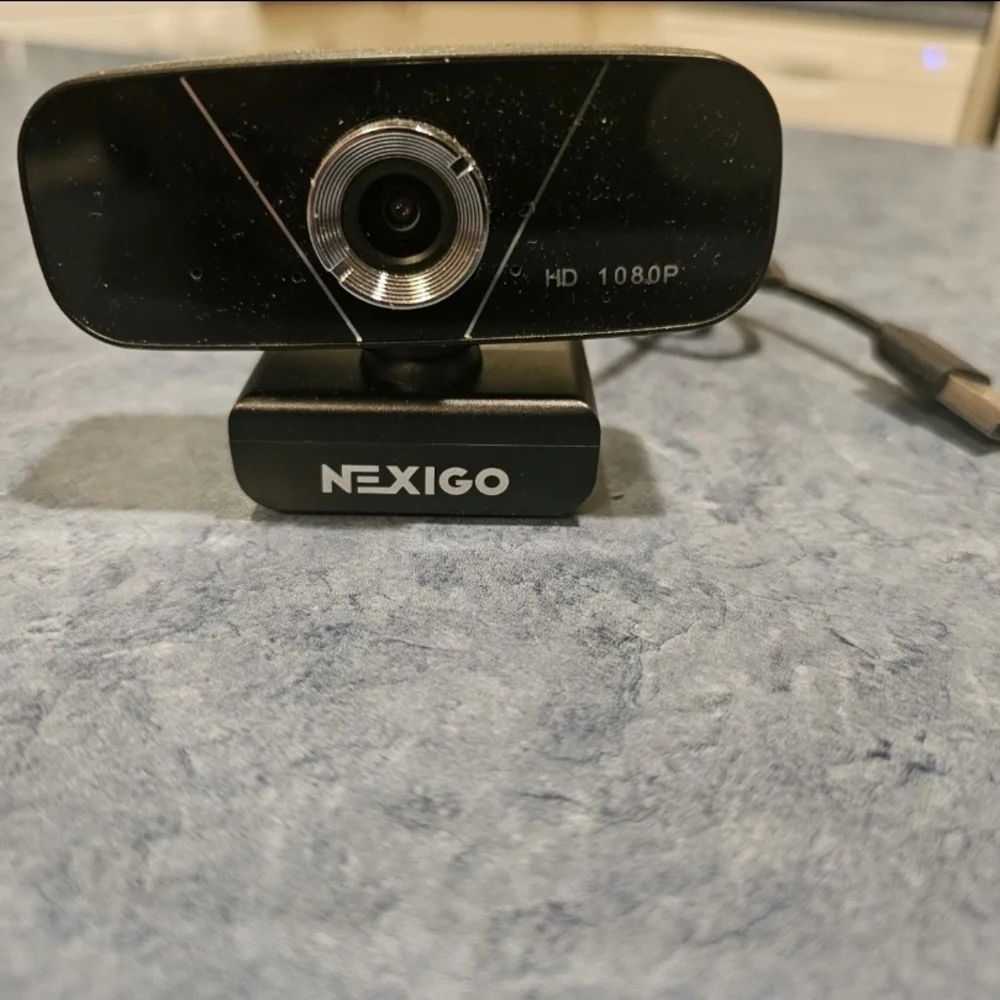 Black Wide-Angle USB Webcam